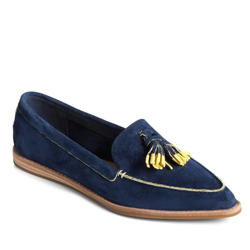 SPERRY NWT 
Saybrook Painted Tassel Leather Loafer in Navy Sz 7 & 7.5